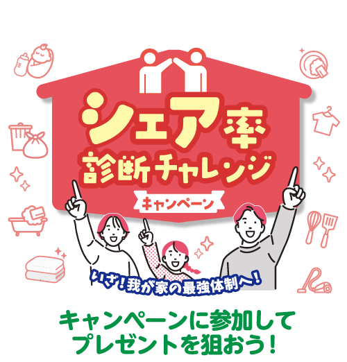 シェア率診断チャレンジキャンペーン　キャンペーンに参加して、プレゼントを狙おう